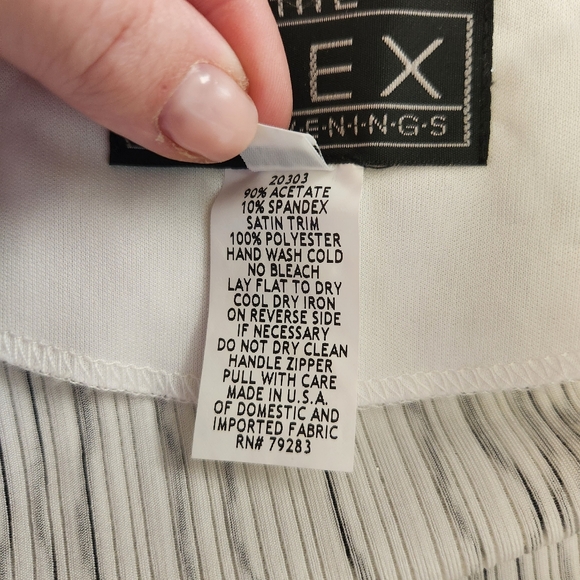 Alex Evenings Petite Jacket Black White Zip Front  XLP - Picture 9 of 11